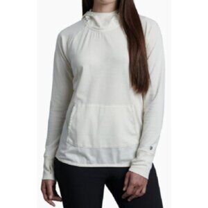 KUHL Stryde Hoodie Sweatshirt Top in Ivory Sea Salt Outdoor Gorpcore Sz M